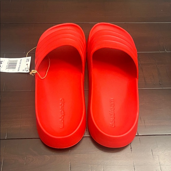Adidas Racer TR Slides Sandals Shoes new red Mens Size 10 - Picture 11 of 14